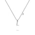 Solid 925 Sterling Silver Initial Crystal Personalised Alphabet Letter Necklace Silver